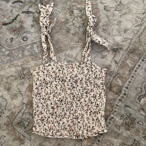 Abercrombie top with ties XS